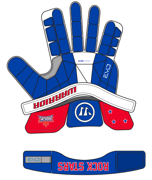 ROCK STARS CUSTOM EVO GLOVES (2024) PREORDER Toronto Rock Athletics Inc.