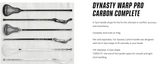 WARRIOR DYNASTY WARP PRO CARBON - COMPLETE STICK